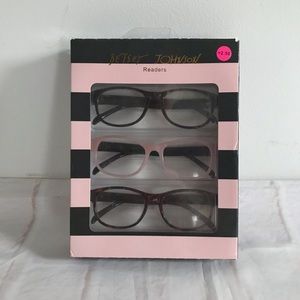Betsey Johnson 3 Pair Reading Glasses +2.50